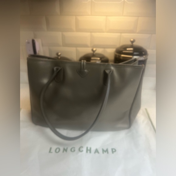 Metallic LongChamp Tote with Toggle Closure & Dust Bag - Picture 2 of 8